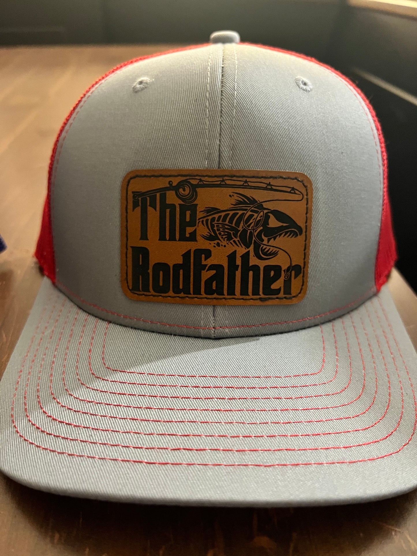 The Rod Father Leather Patch Mesh Trucker Hat