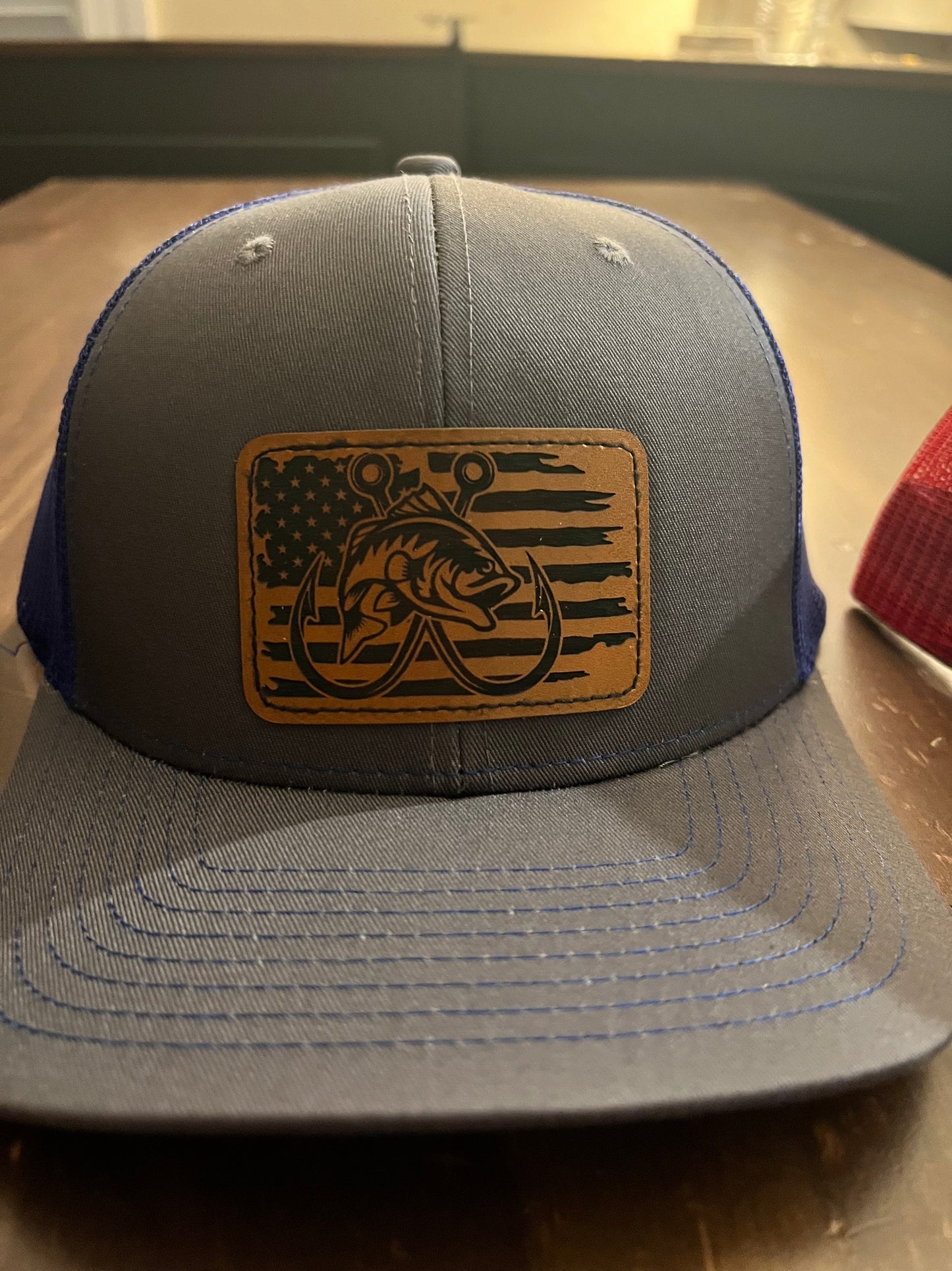 MERICA Bass Leather Patch Mesh Trucker Hat