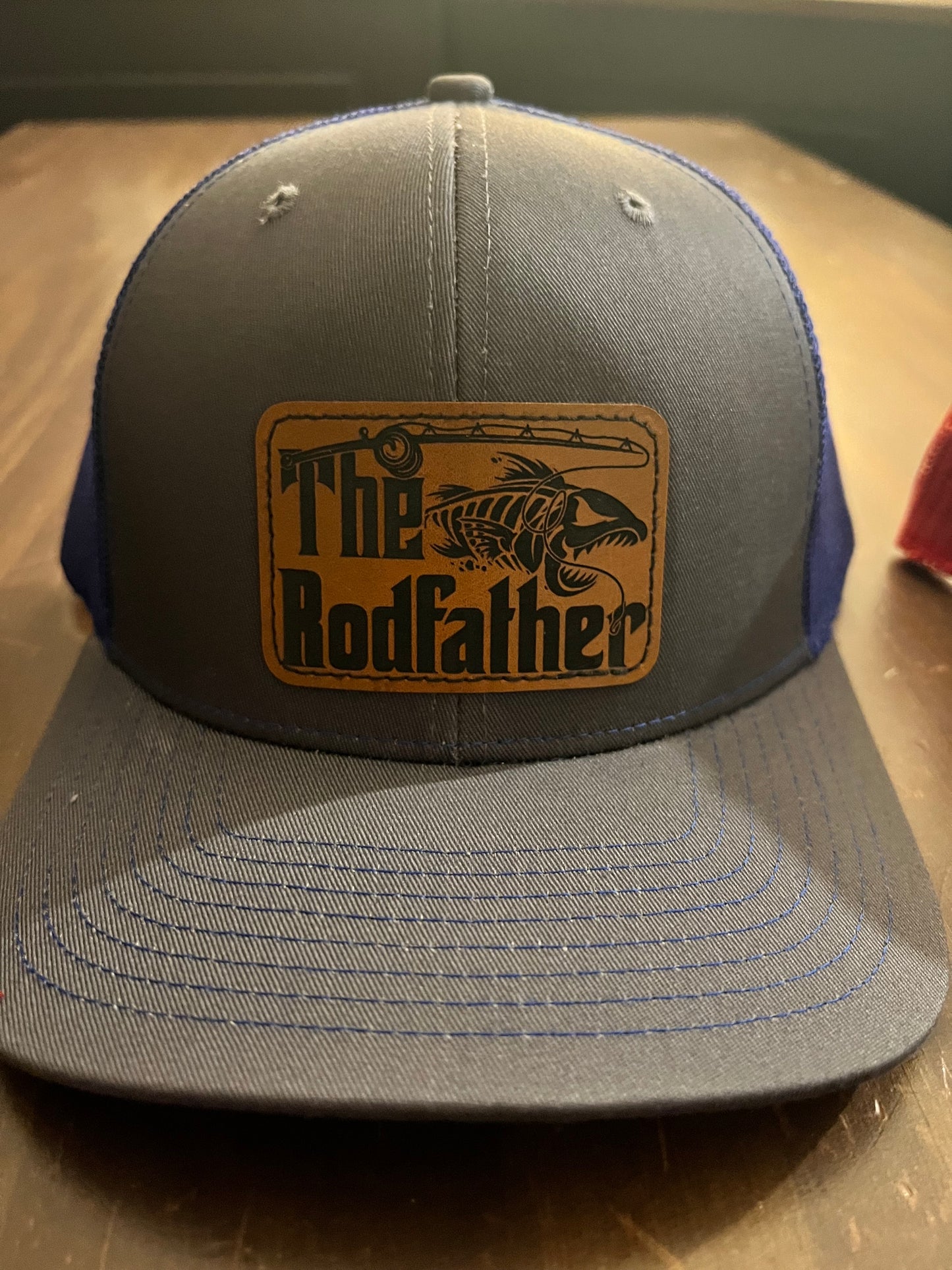 The Rod Father Leather Patch Mesh Trucker Hat