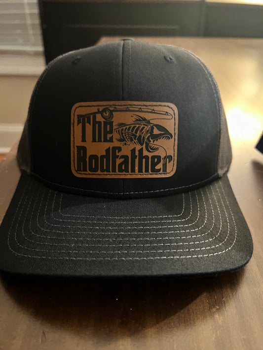 The Rod Father Leather Patch Mesh Trucker Hat