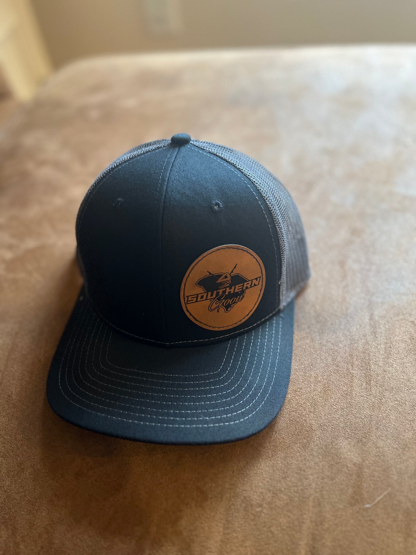 Southern Goon Logo Leather Patch Mesh Trucker Hat