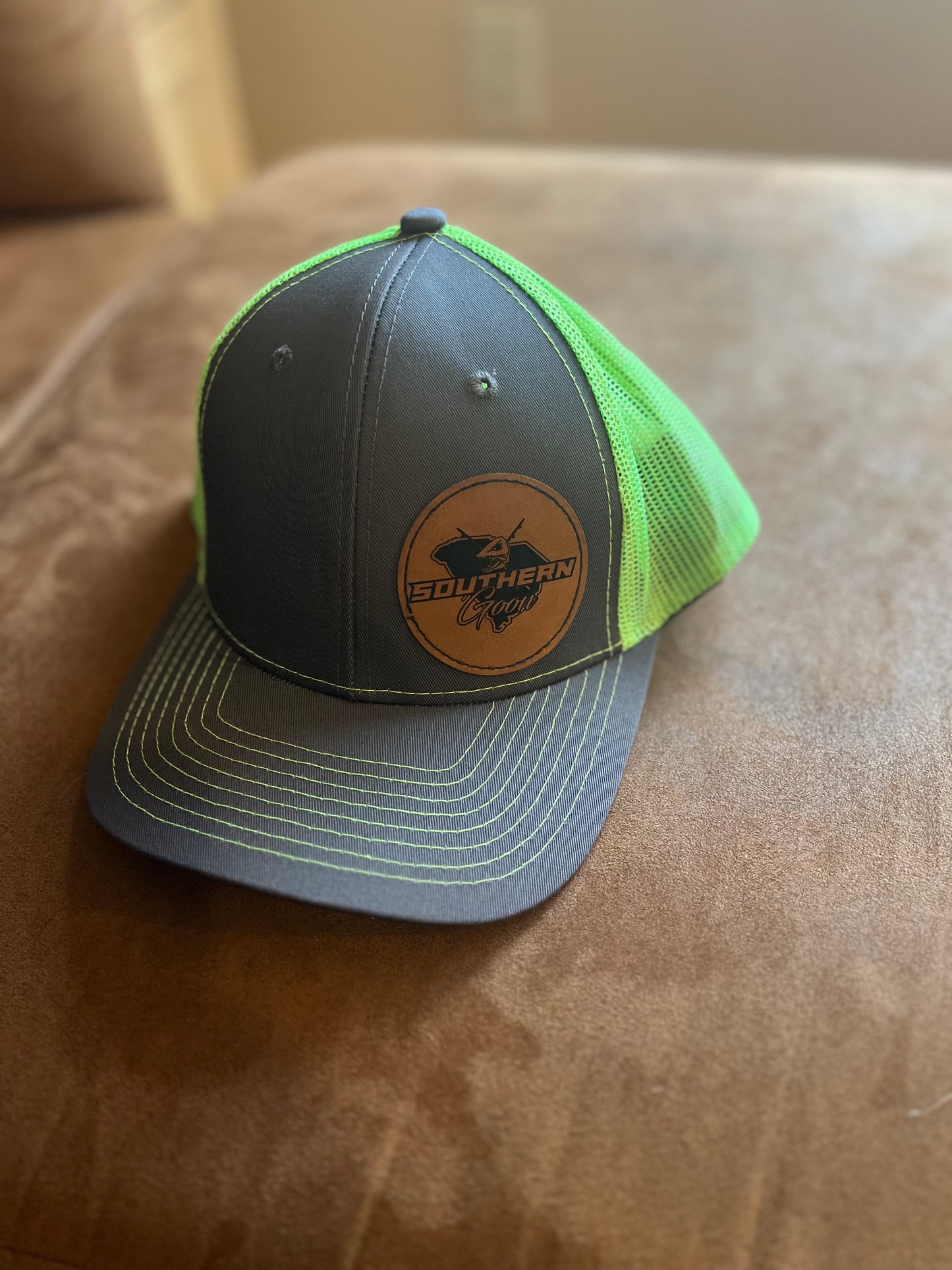 Southern Goon Logo Leather Patch Mesh Trucker Hat