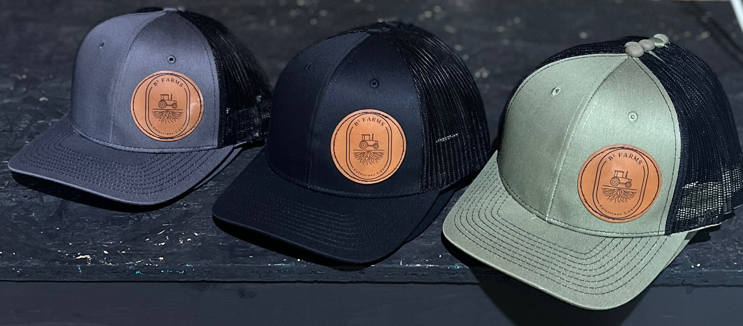 Custom Yupoong 6606 Leather Patch Hats