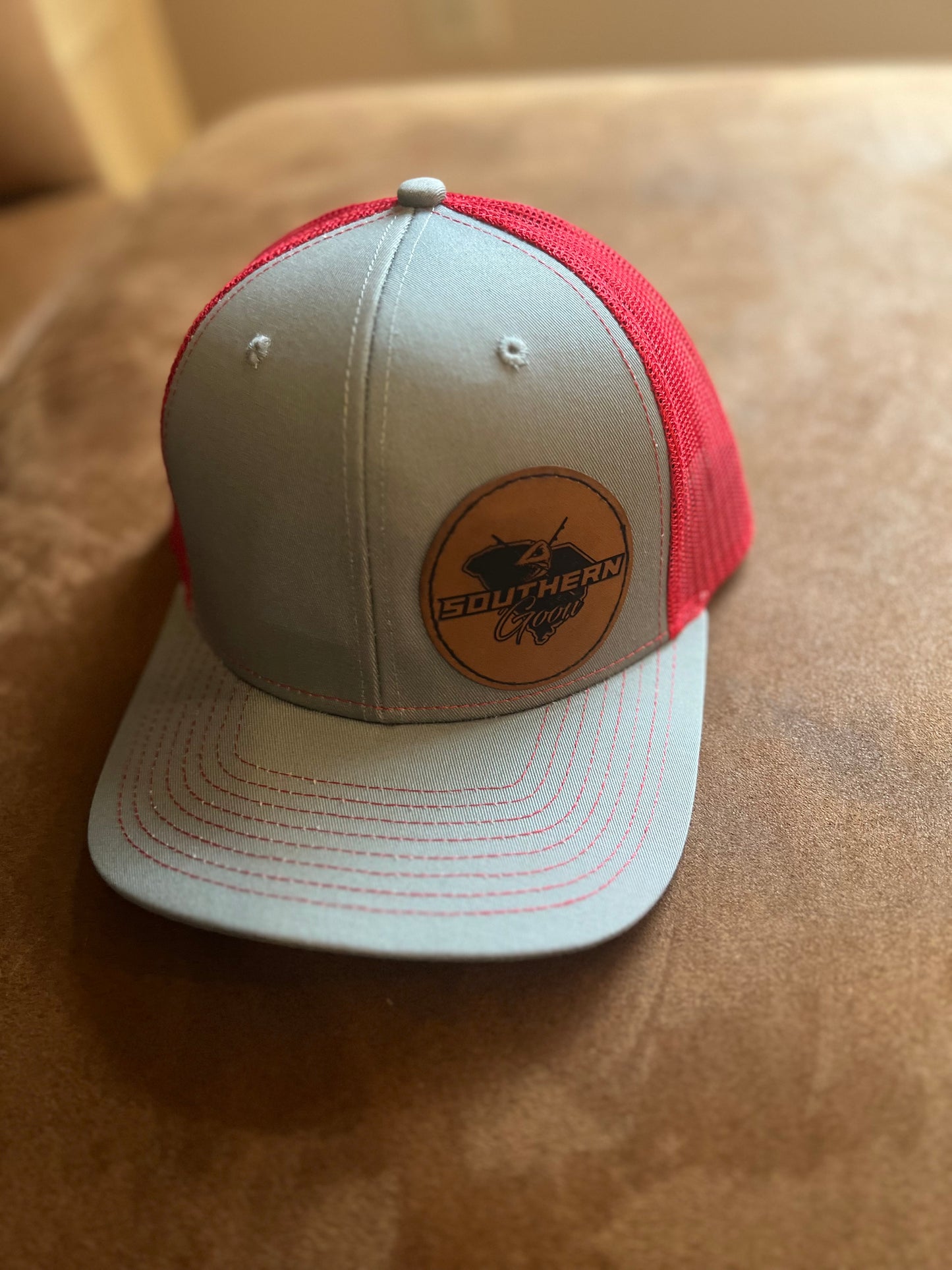 Southern Goon Logo Leather Patch Mesh Trucker Hat